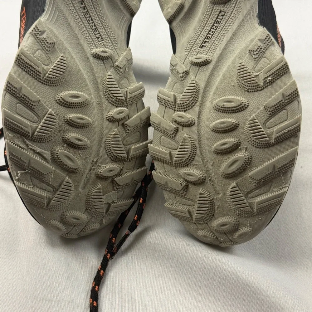 Merrell Moab Speed Low Waterproof Kids Size 13.5M Black Orange Hiking Shoes